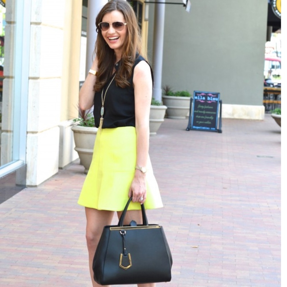 J. CREW women’s neon lime skirt size: 2